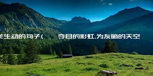 优美生动的句子(璀璨夺目的彩虹，为灰暗的天空带来一缕希望 - 缤纷彩虹照亮阴霾天空)